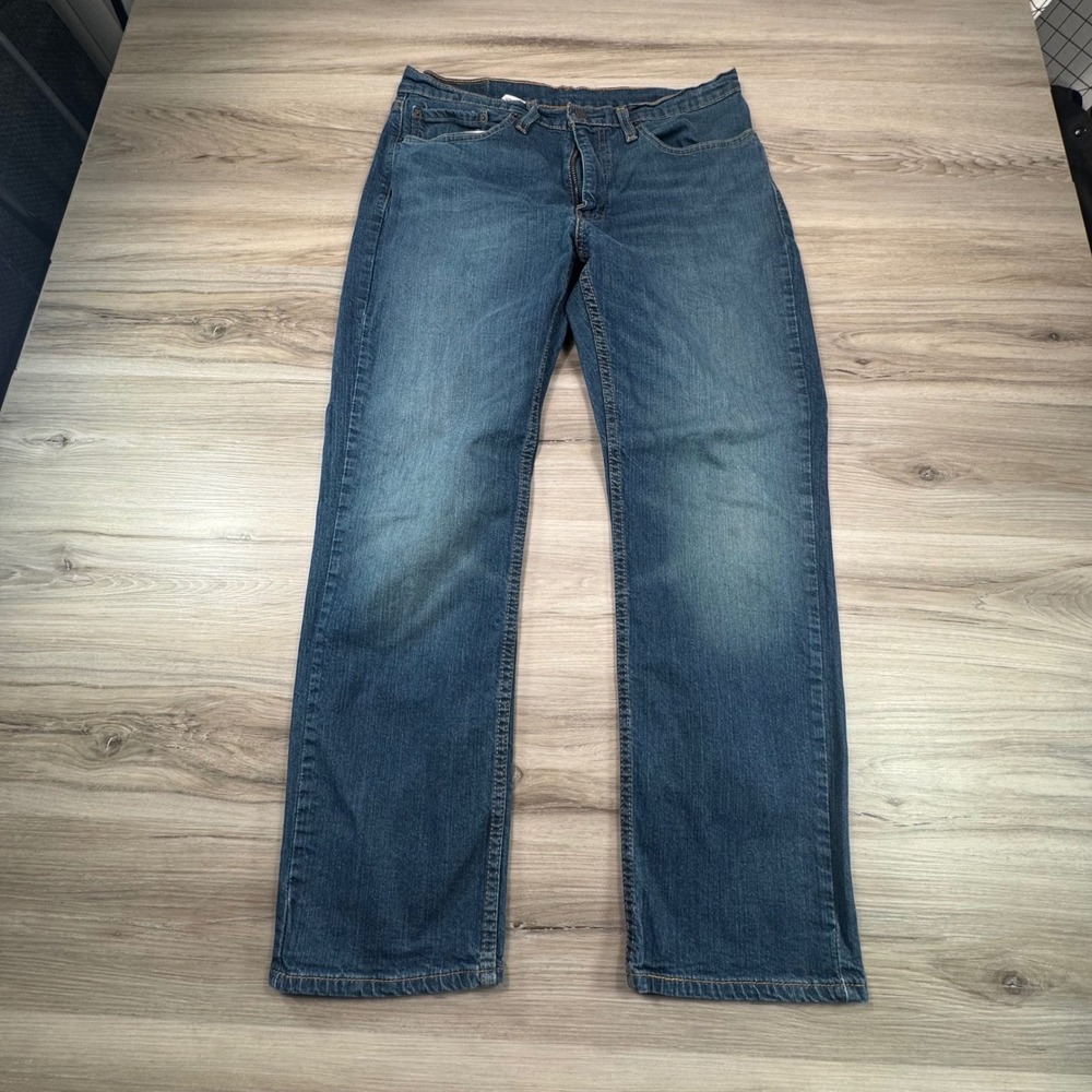 Levi Strauss Co 514 Mens Jeans W34 L30 Blue Straight Fit Denim‎ Pants